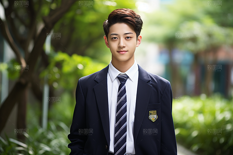 校服人物青少年学生摄影图