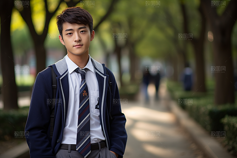校服人物肖像青春摄影图