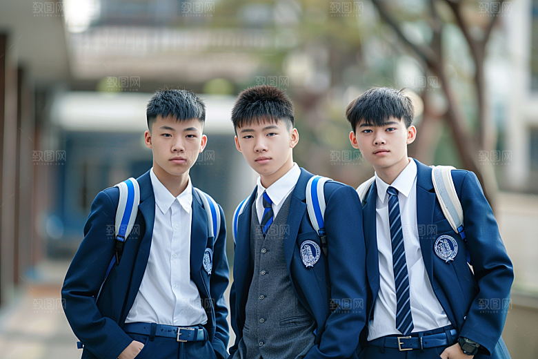校服人物青少年人像摄影图