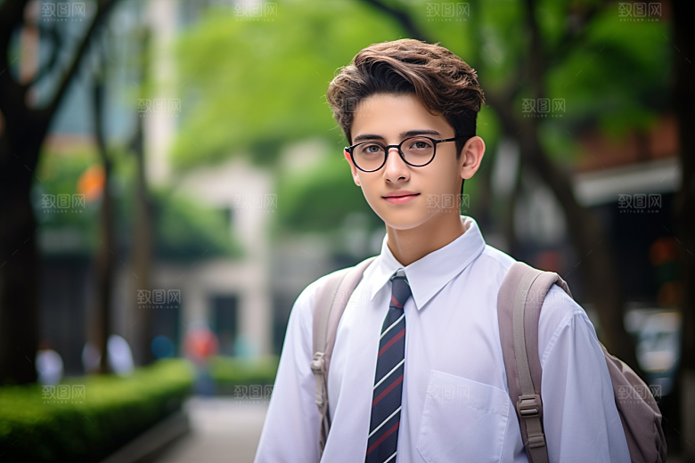 校服人物青少年靓丽摄影图