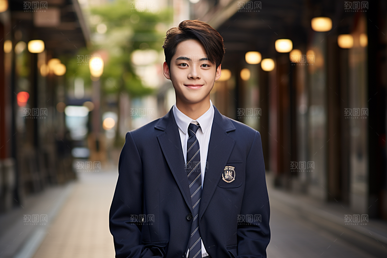 校服人物靓丽学生摄影图