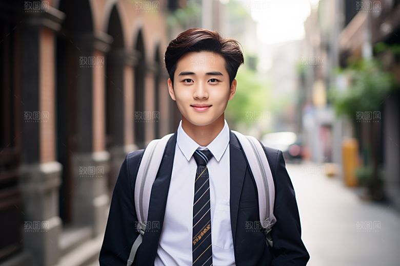校服人物学生清新摄影图