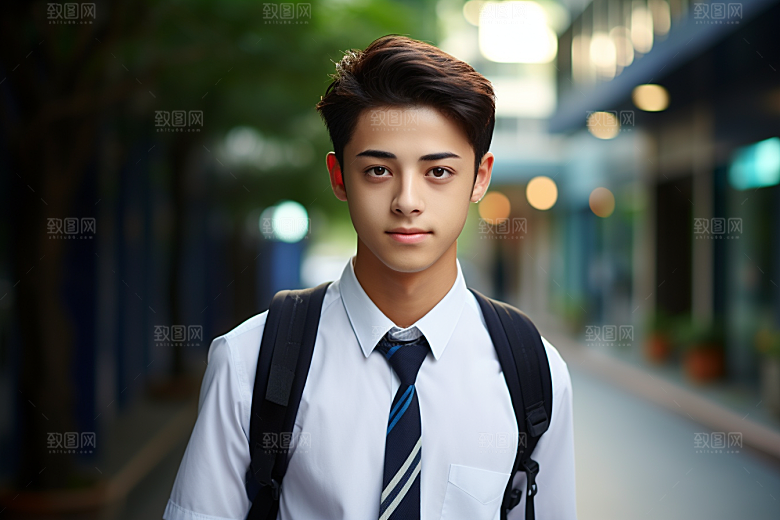 校服人物学生人像摄影图