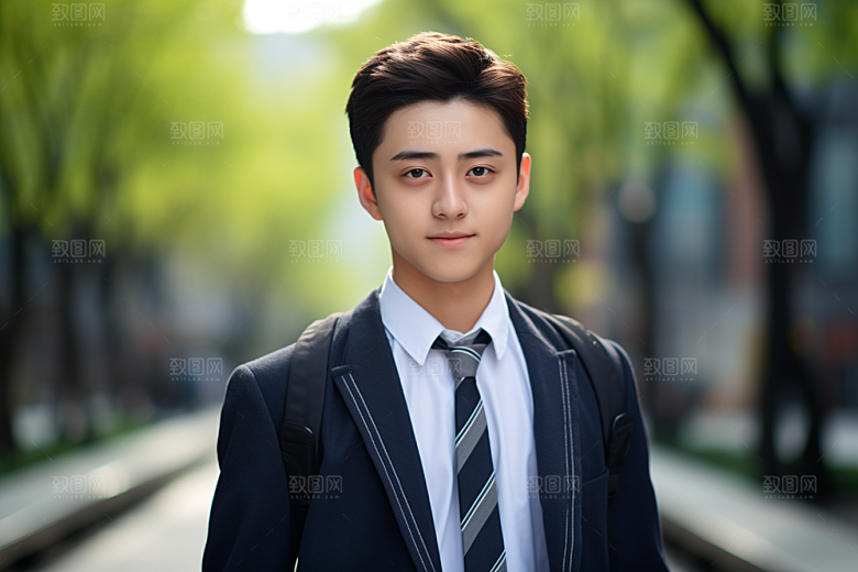 校服人物学生学校摄影图
