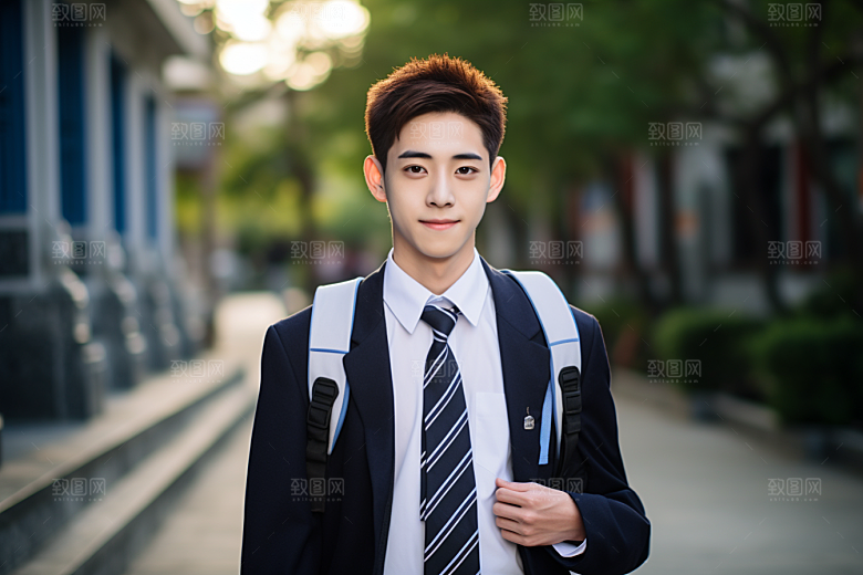 校服人物自然高中摄影图