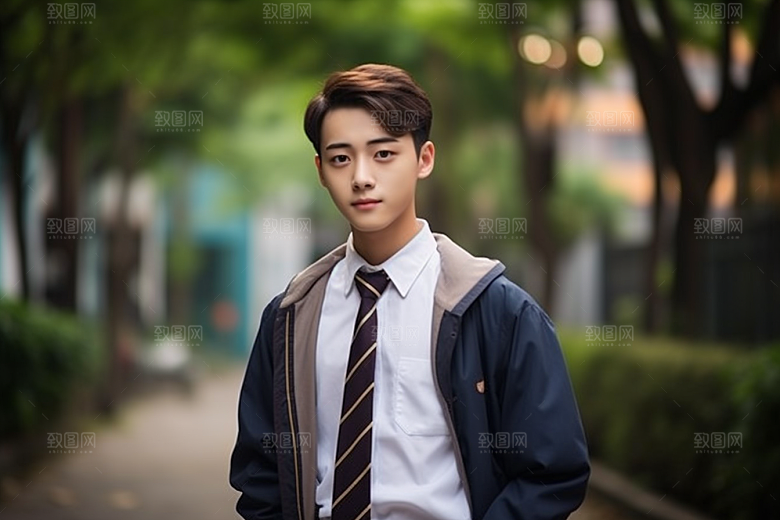 校服人物青少年青春摄影图