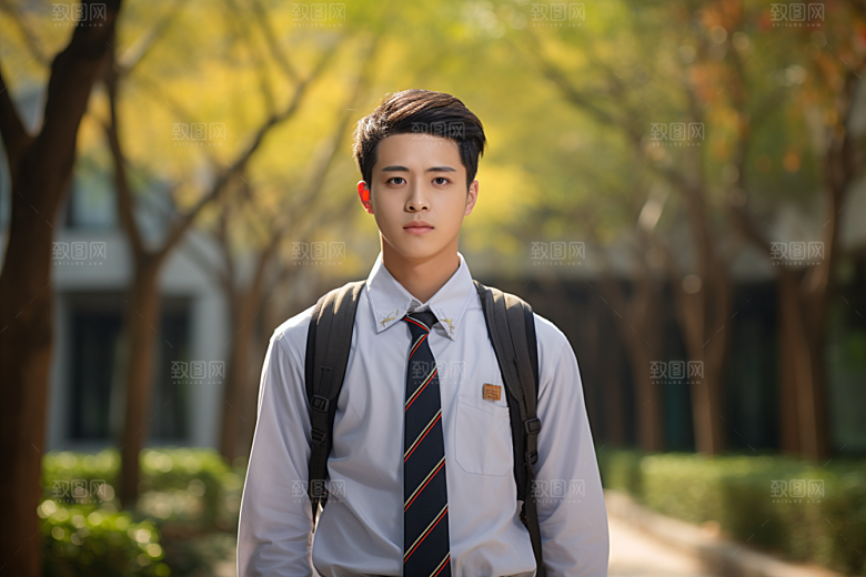 校服人物靓丽学生摄影图