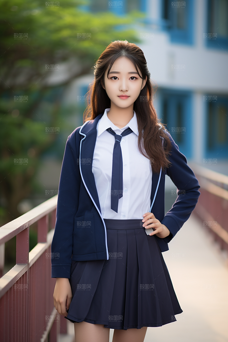 校服人物学校青春摄影图