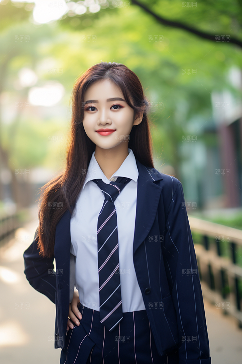 校服人物学生青春摄影图