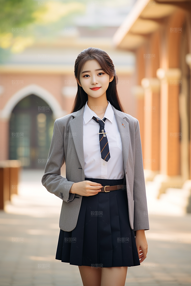 校服人物自然学校摄影图