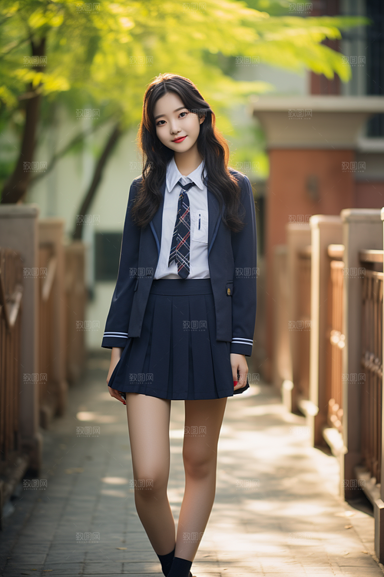 校服人物校园青少年摄影图