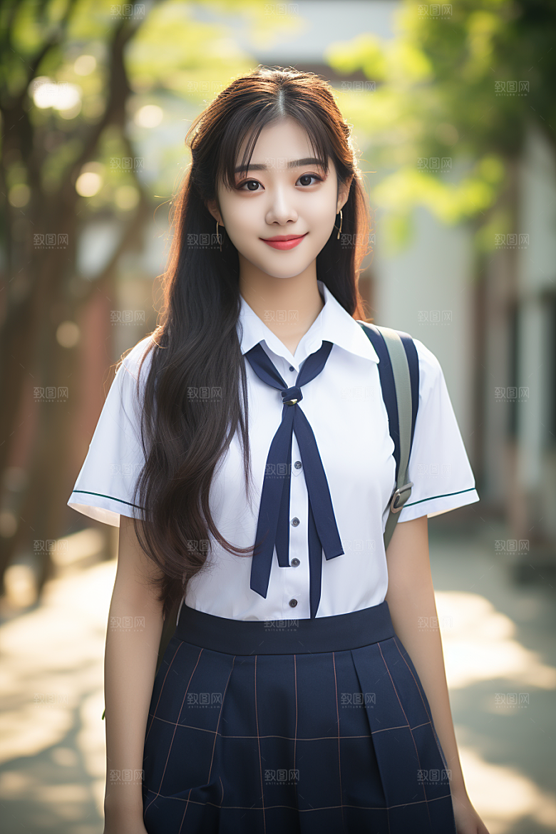 校服人物青春校园摄影图