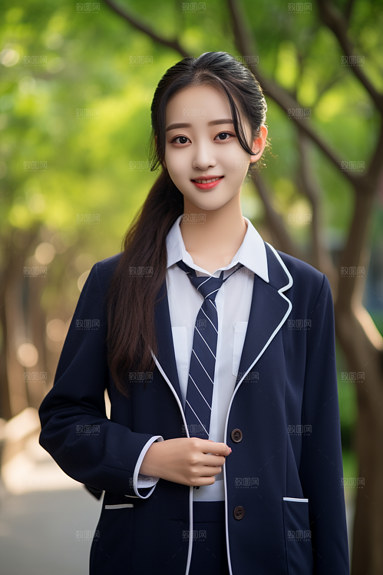校服人物青少年学生摄影图