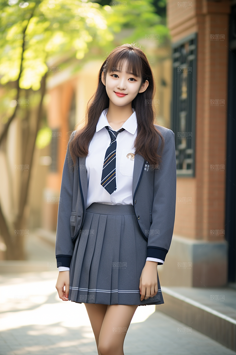 校服人物学校青春摄影图