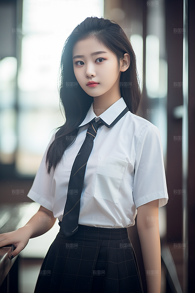 校服人物学生学校摄影图