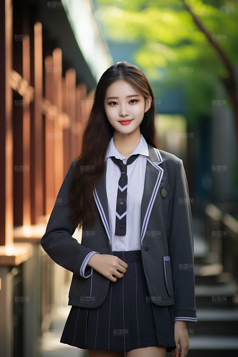 校服人物自然青春摄影图