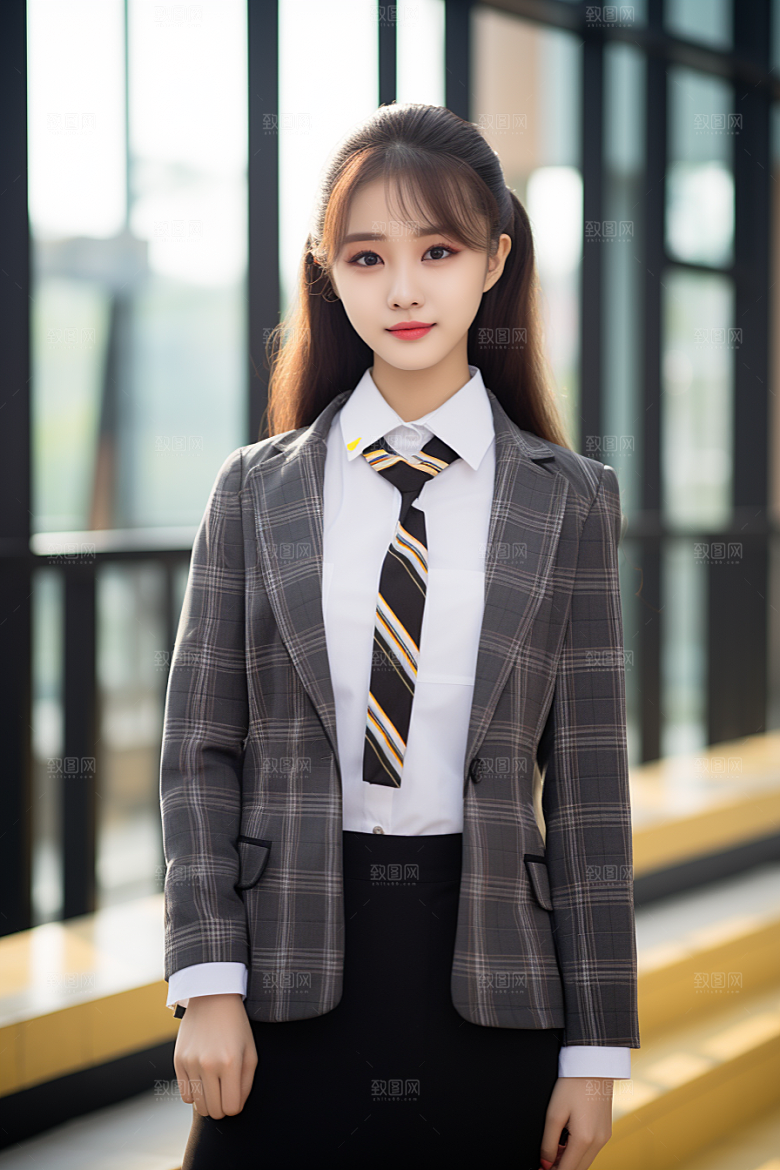 校服人物人像高清摄影图