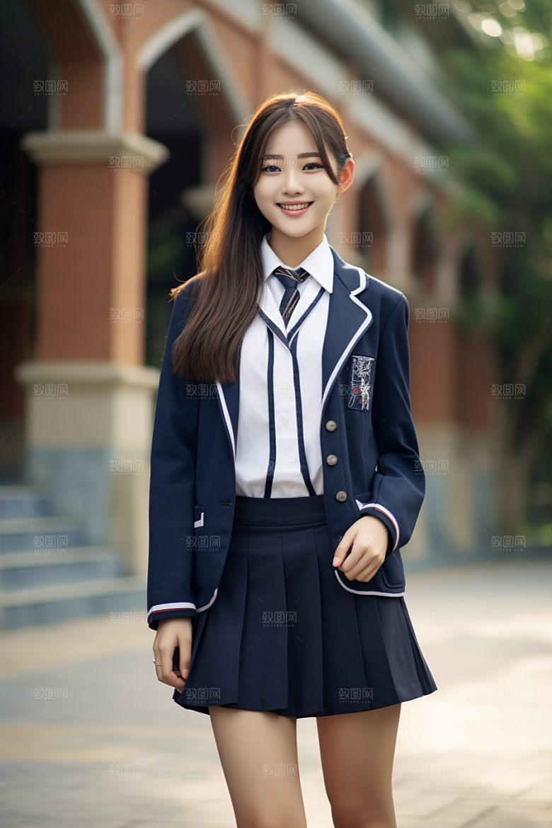 校服人物高中青春摄影图
