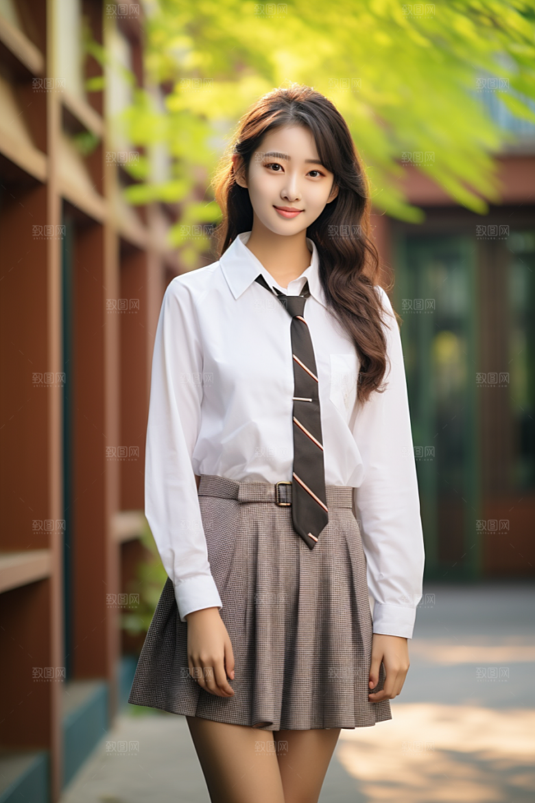 校服人物自然高中摄影图