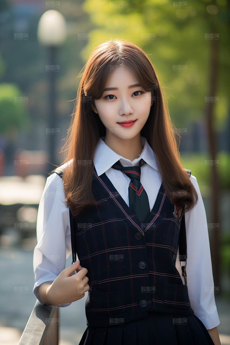 校服人物制服青春摄影图