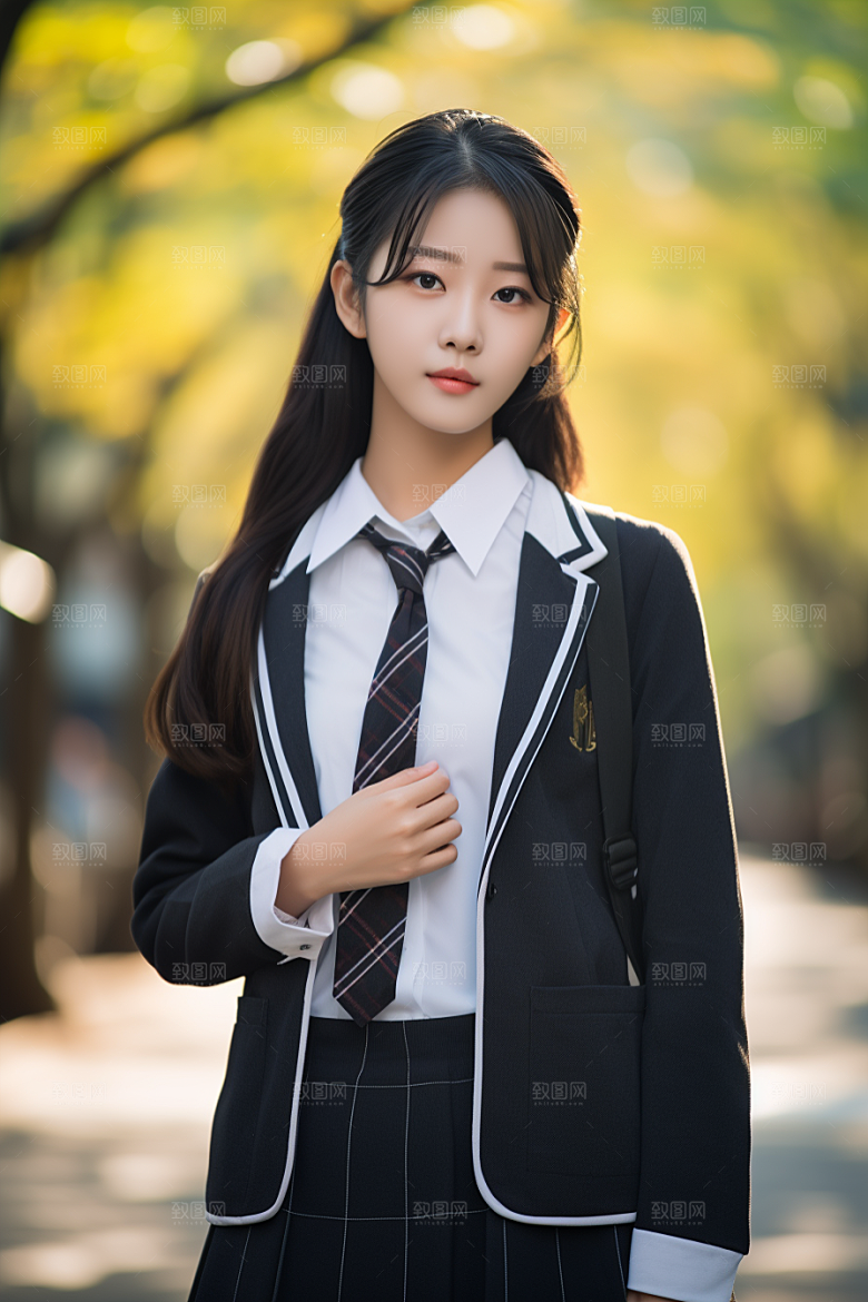 校服人物自然学校摄影图