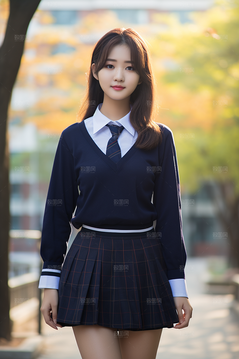 校服人物青春人像摄影图