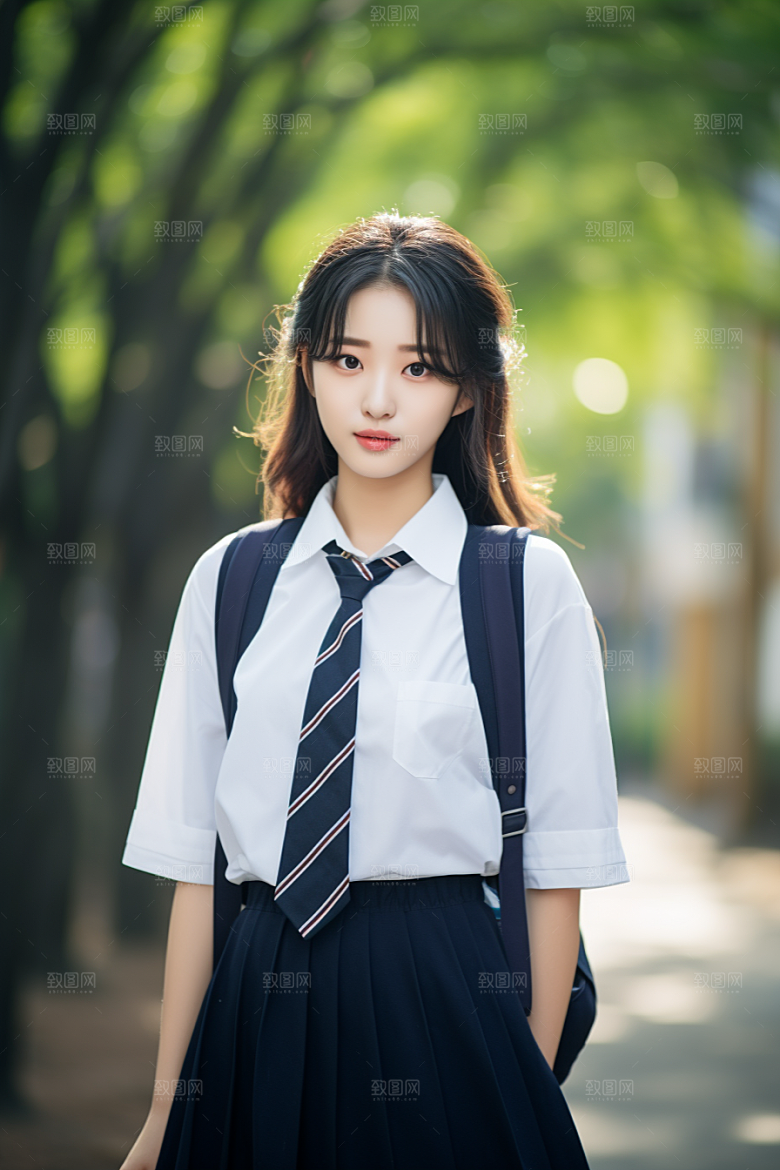 校服人物制服青春摄影图