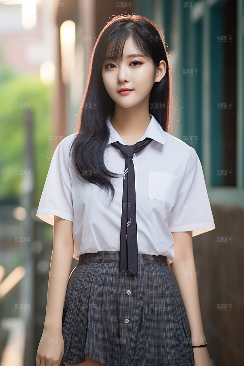 校服人物高清清新摄影图