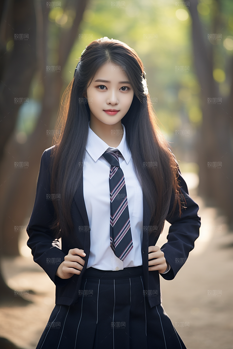 校服人物人像青春摄影图