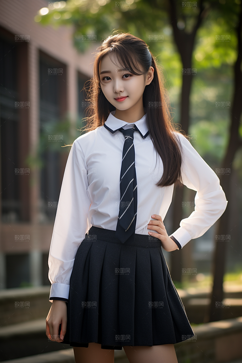 校服人物学校青春摄影图