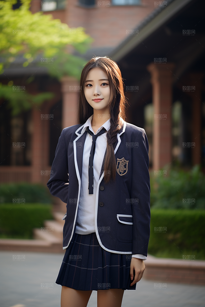 校服人物自然学校摄影图