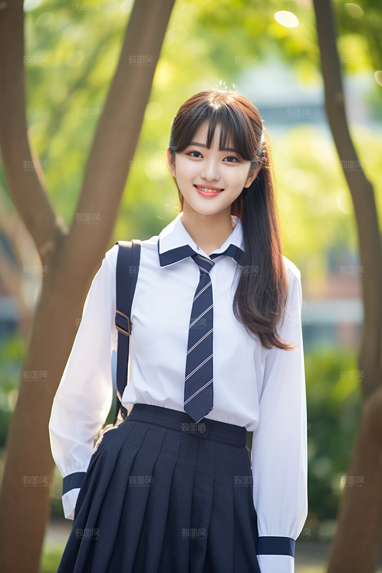 校服人物青少年高清摄影图