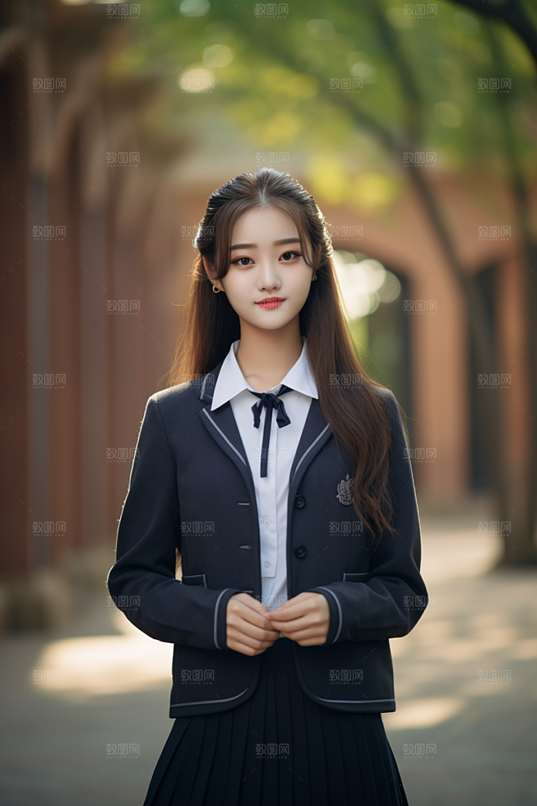 校服人物学校青春摄影图