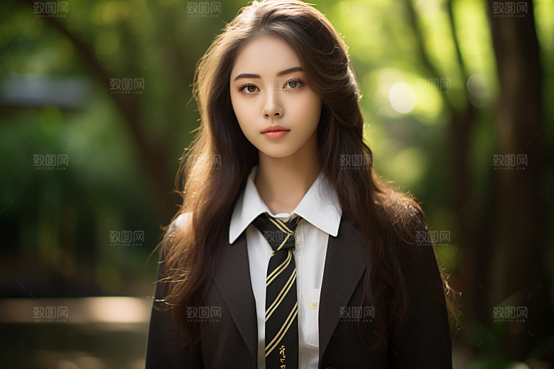 校服人物学校青少年摄影图