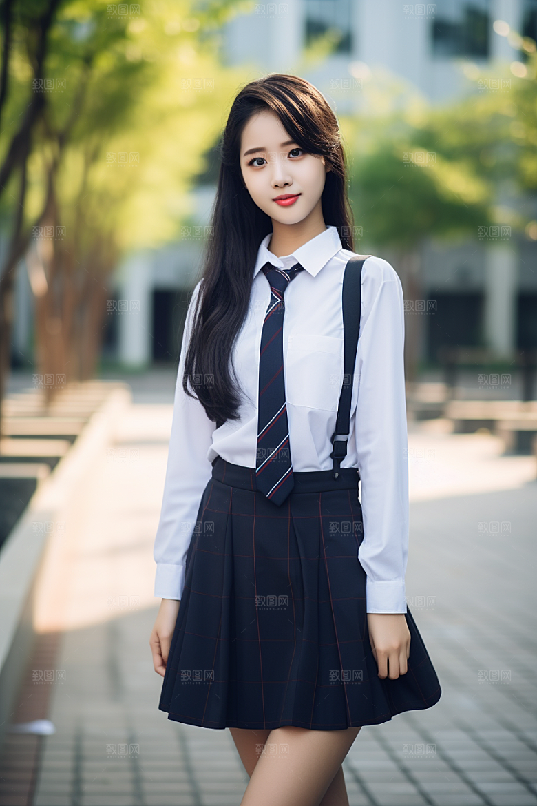 校服人物自然学校摄影图