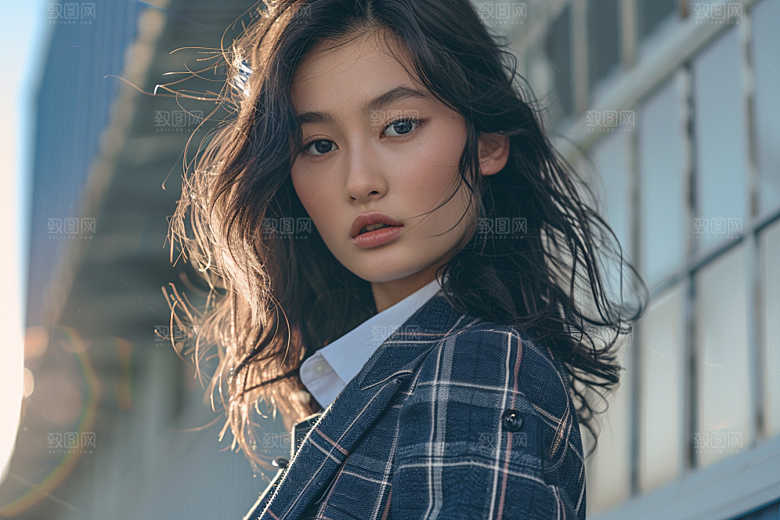 校服人物清新高清摄影图