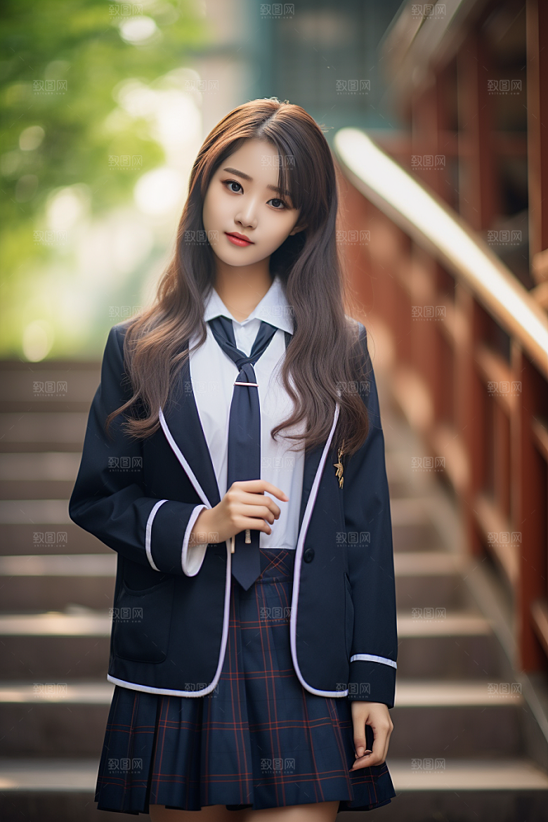 校服人物自然青春摄影图