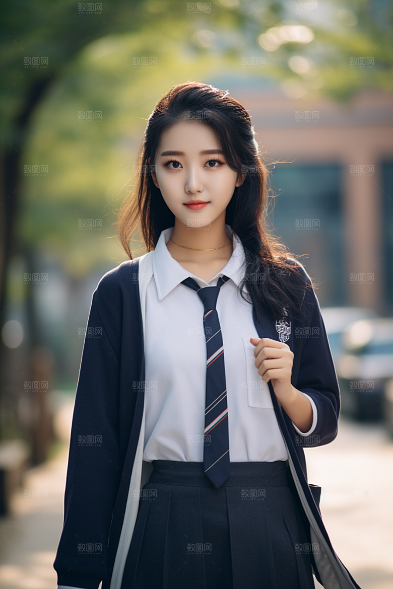 校服人物高清青少年摄影图