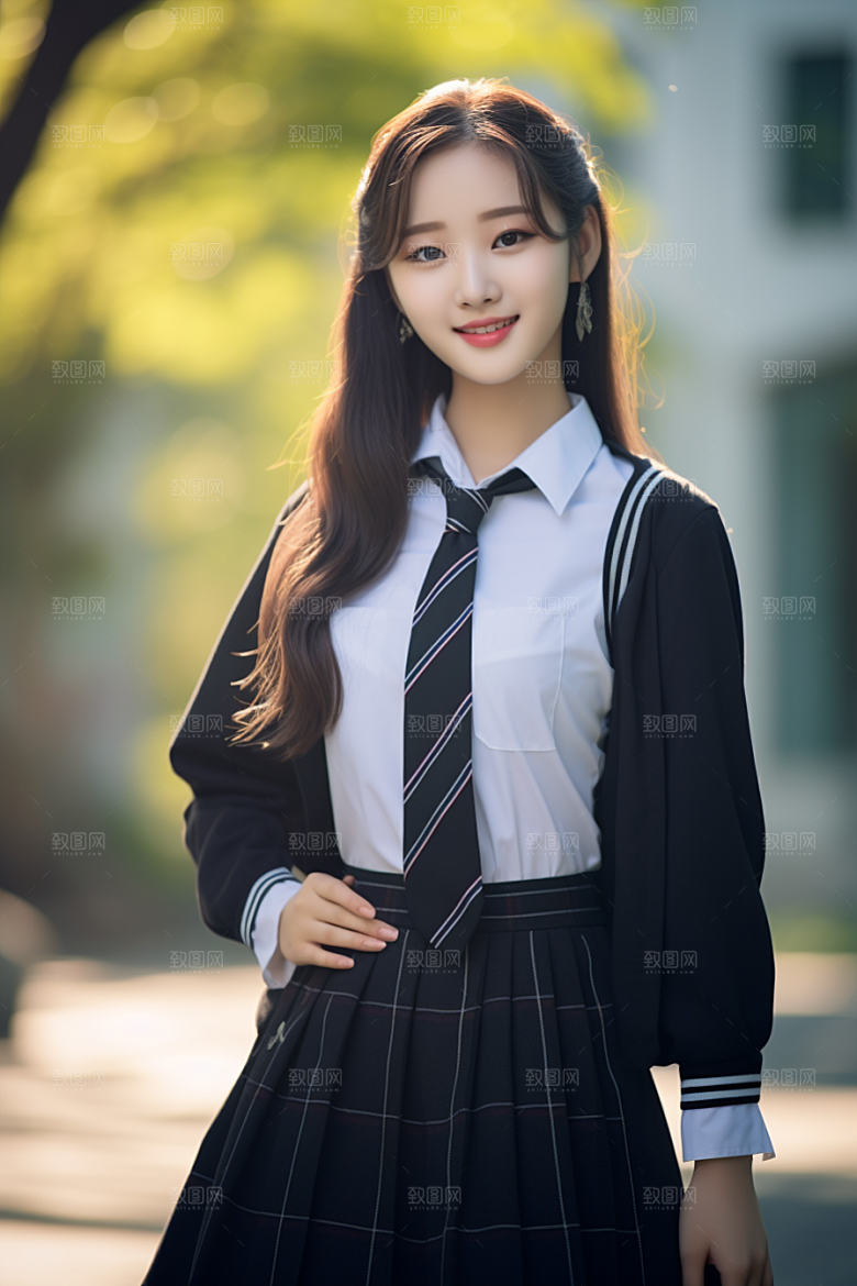 校服人物青春学校摄影图