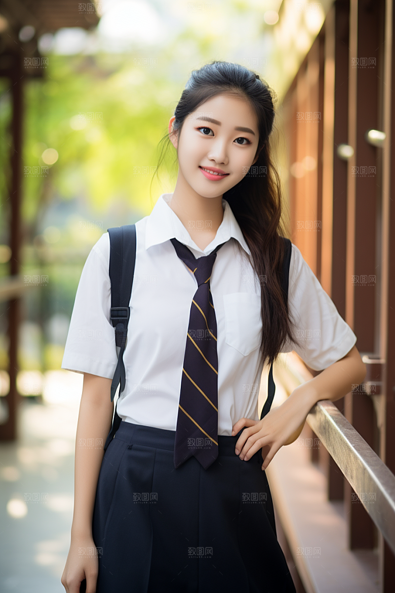 校服人物人像青少年摄影图