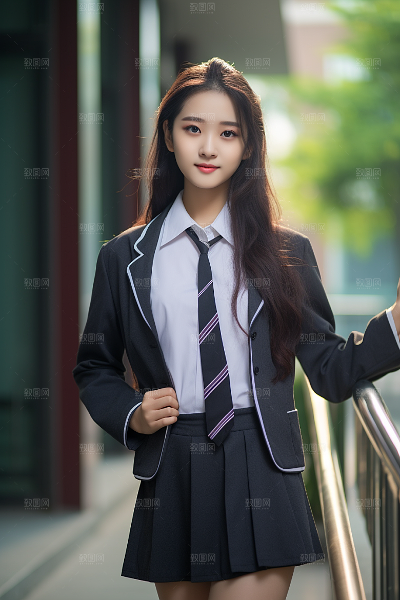 校服人物青春高清摄影图