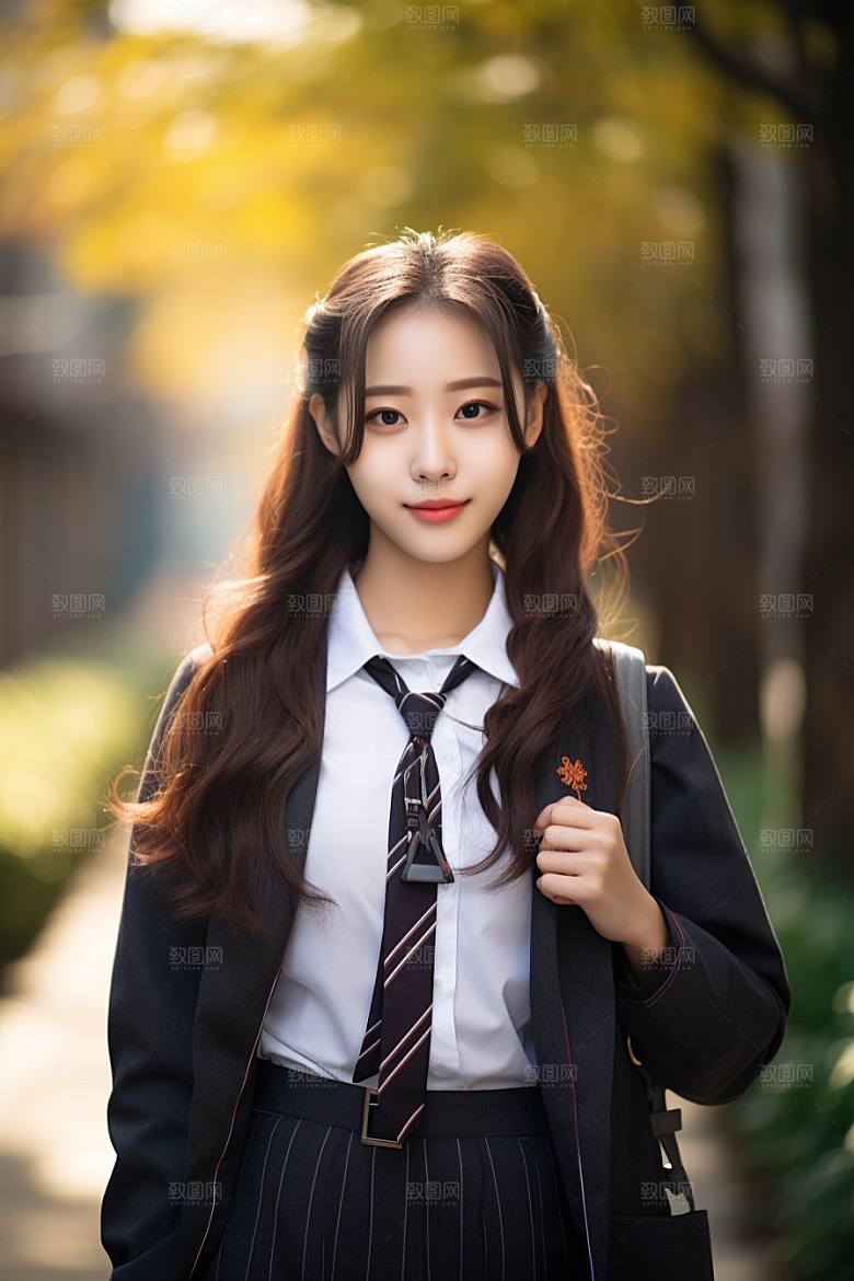 校服人物高清校园摄影图