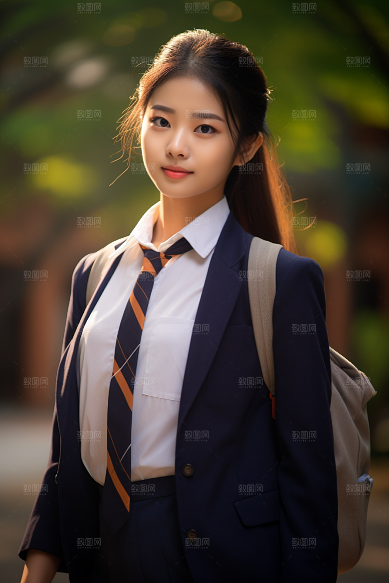 校服人物学生学校摄影图