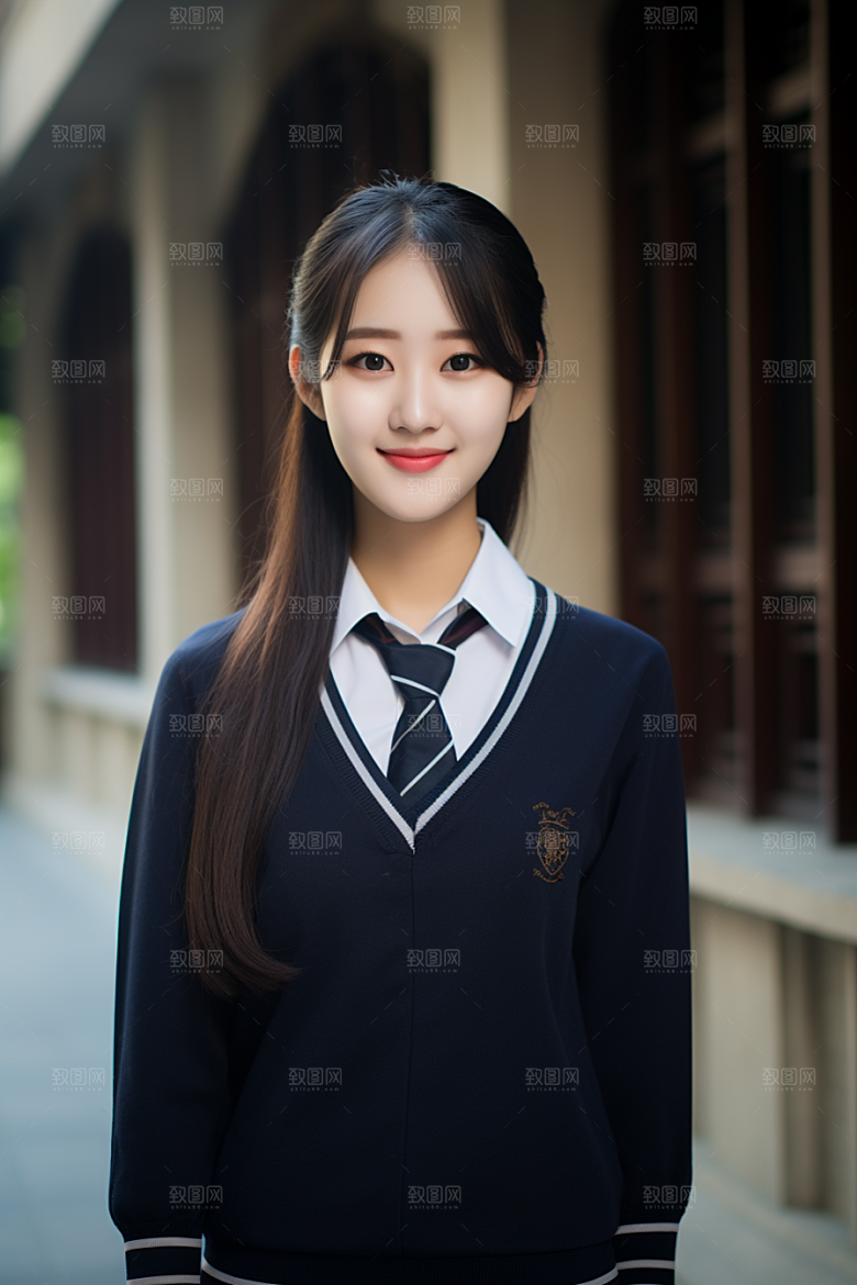 校服人物学生青少年摄影图