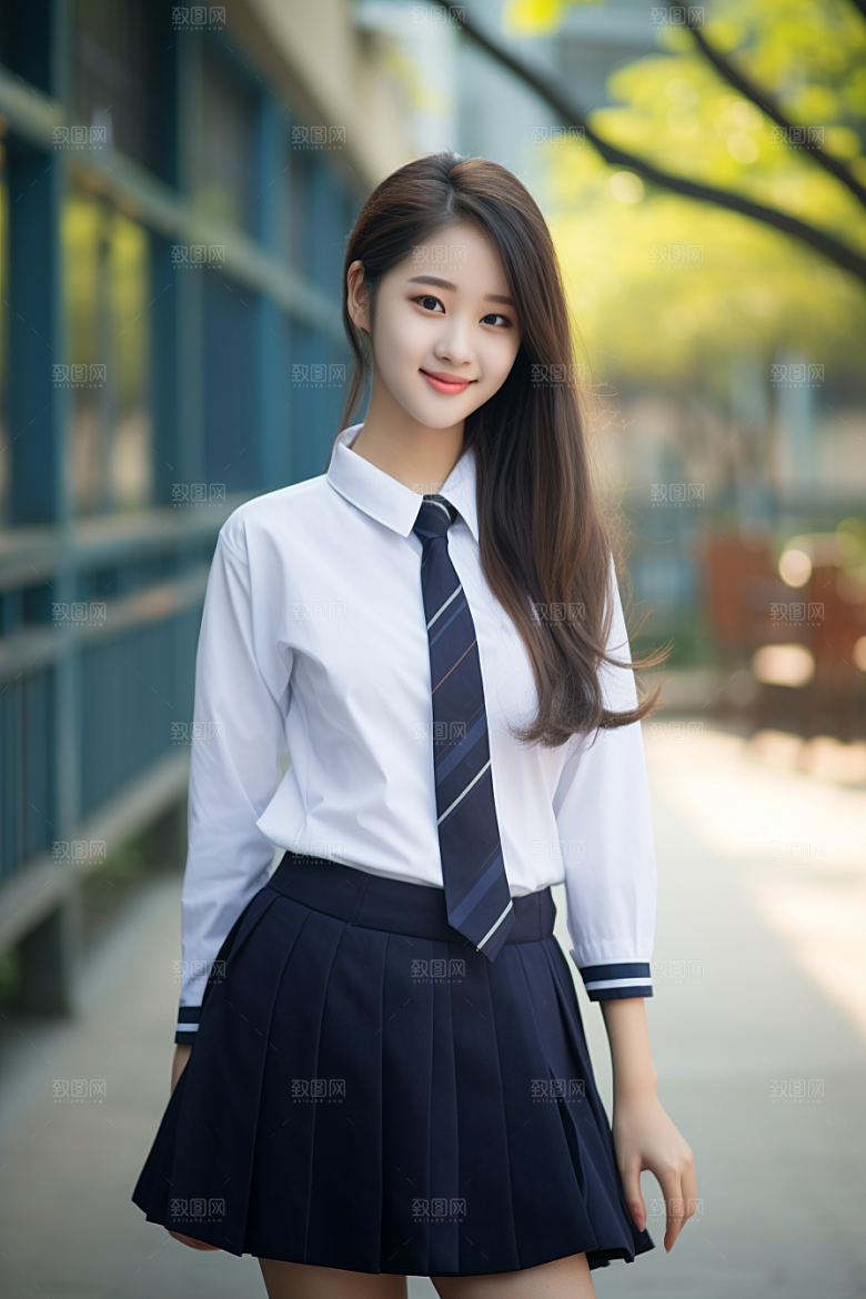 校服人物青春学生摄影图