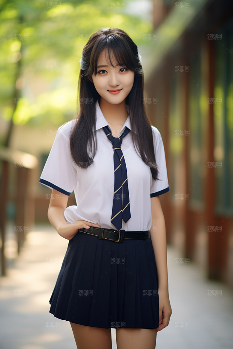 校服人物人像青春摄影图