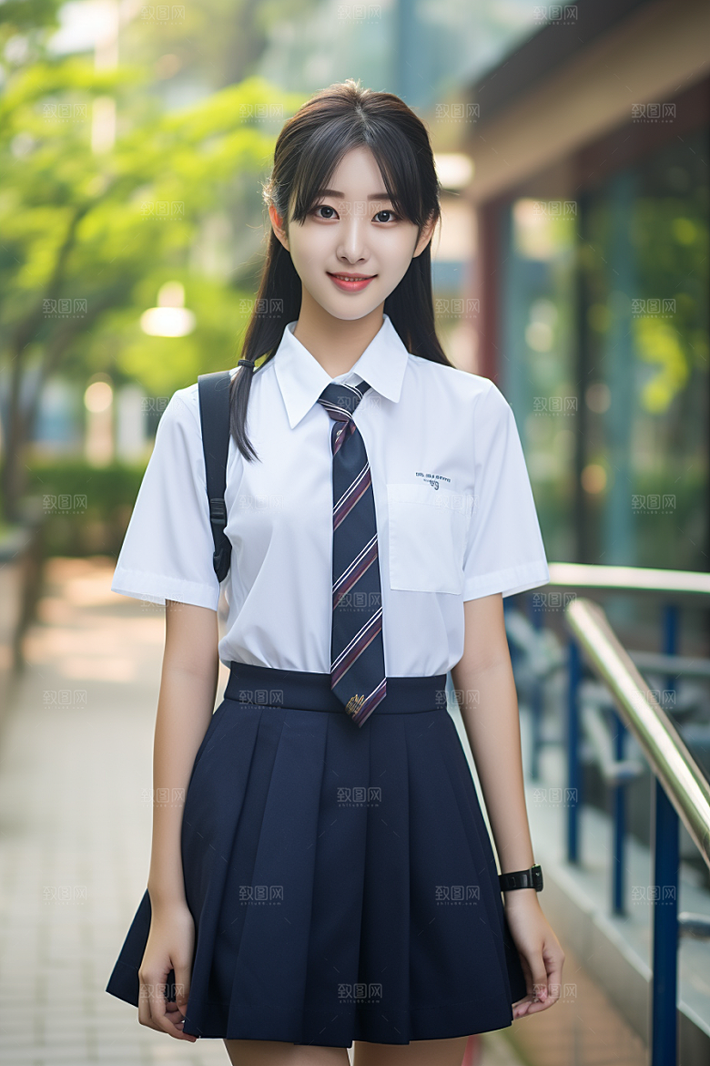 校服人物高清自然摄影图