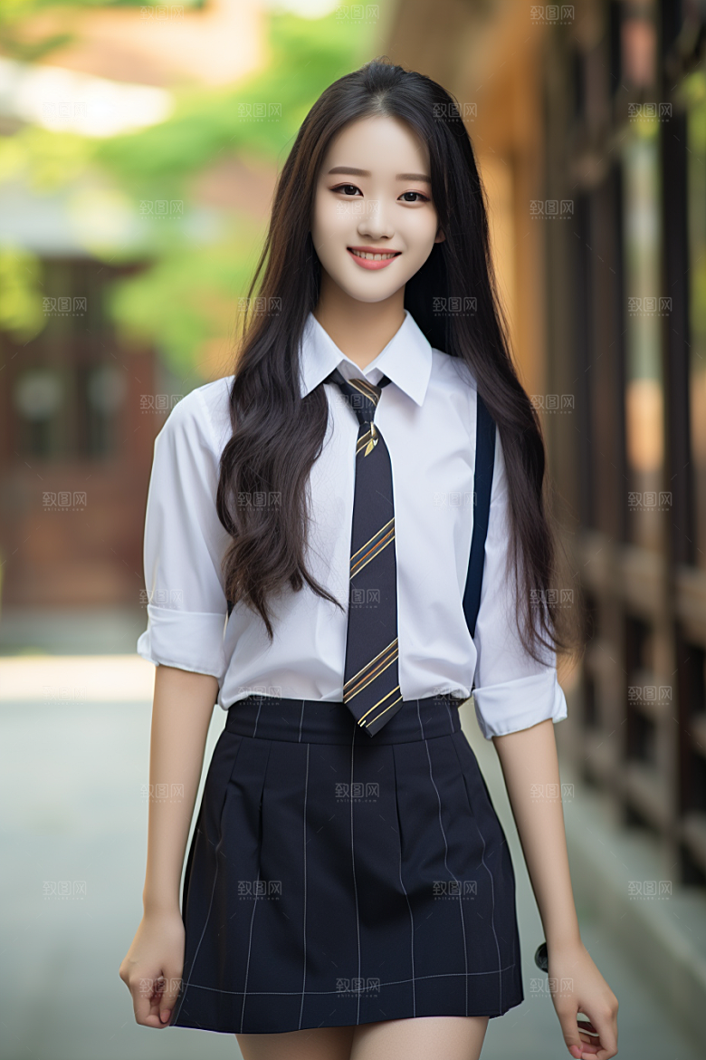校服人物青少年高清摄影图