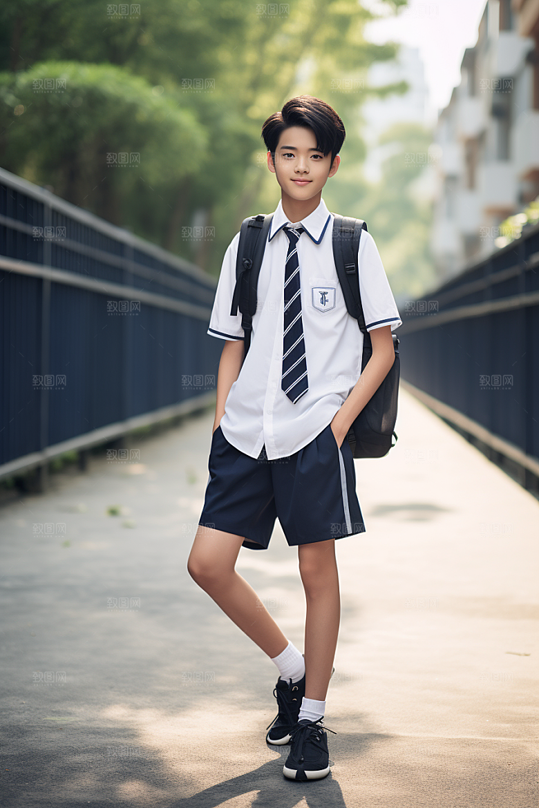 校服人物自然人像摄影图