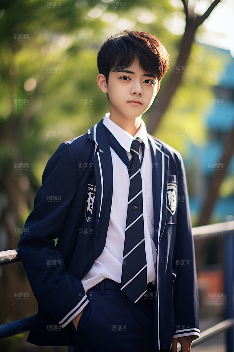 校服人物青少年学生摄影图